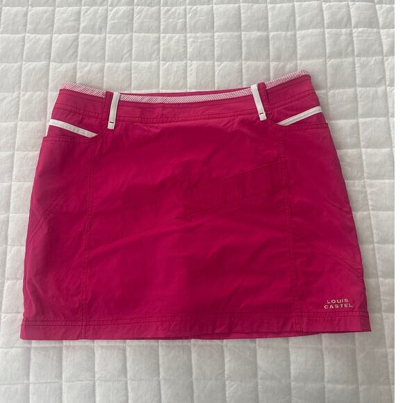 LOUIS CASTEL Womens Skort Pink Golf Athleisure Athletic Summer Preppy 79 US 10 - Picture 1 of 9